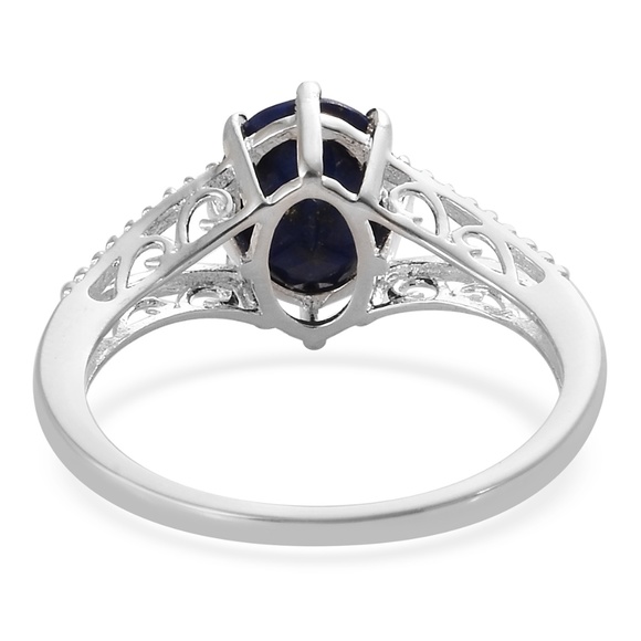 Lapis Lazuli Sterling Silver Split Shank Ring - Picture 6 of 6